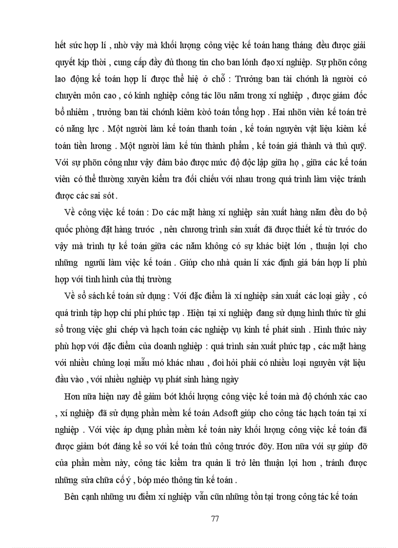 image for page Tổ chức bộ máy kế toán và bộ sổ kế toán tại xí nghiệp 26.3Công ty 26