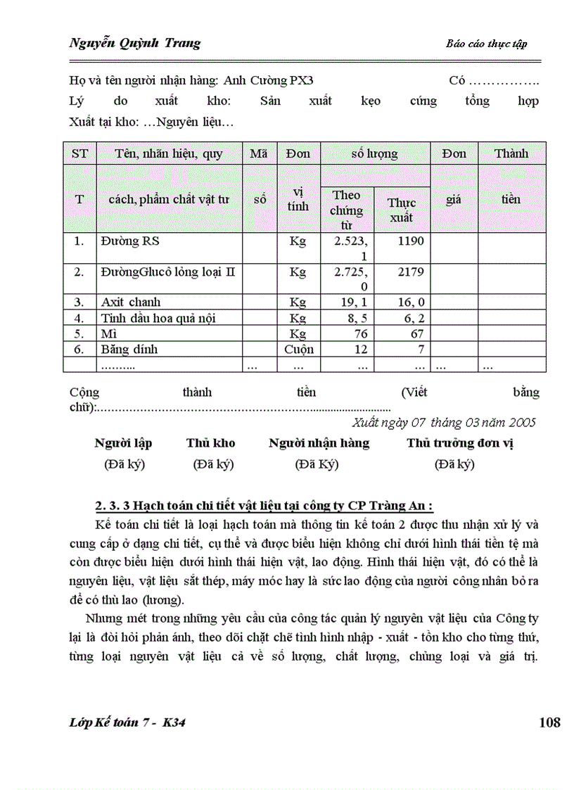 image for page Hoàn thiện kế toán nguyên vật liệu và các biện pháp nâng cao hiệu quả sử dụng nguyên vật liệu tại Công ty Cổ phần Tràng An
