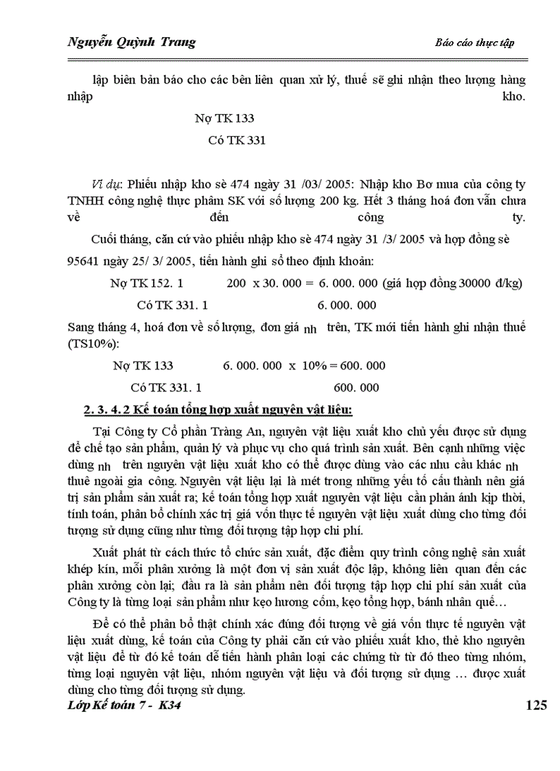 image for page Hoàn thiện kế toán nguyên vật liệu và các biện pháp nâng cao hiệu quả sử dụng nguyên vật liệu tại Công ty Cổ phần Tràng An
