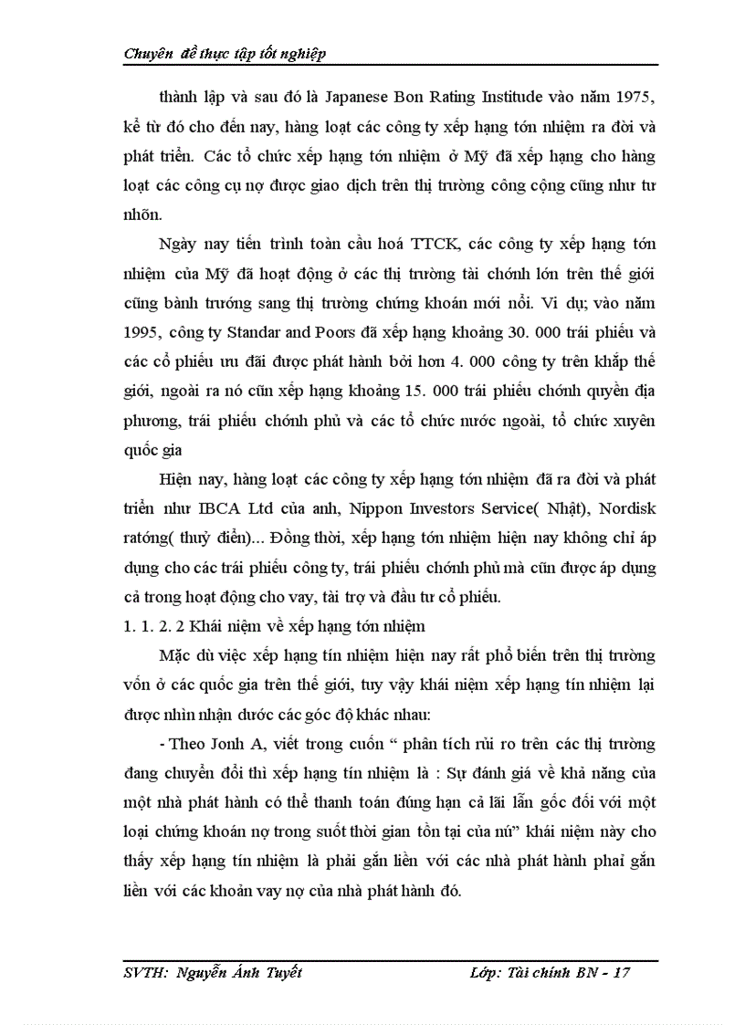 image for page Hoàn thiện phương pháp xếp hạng tín nhiệm của các tổ chức kinh tế trong quan hệ tín dụng tại cong ty vietnamcredi