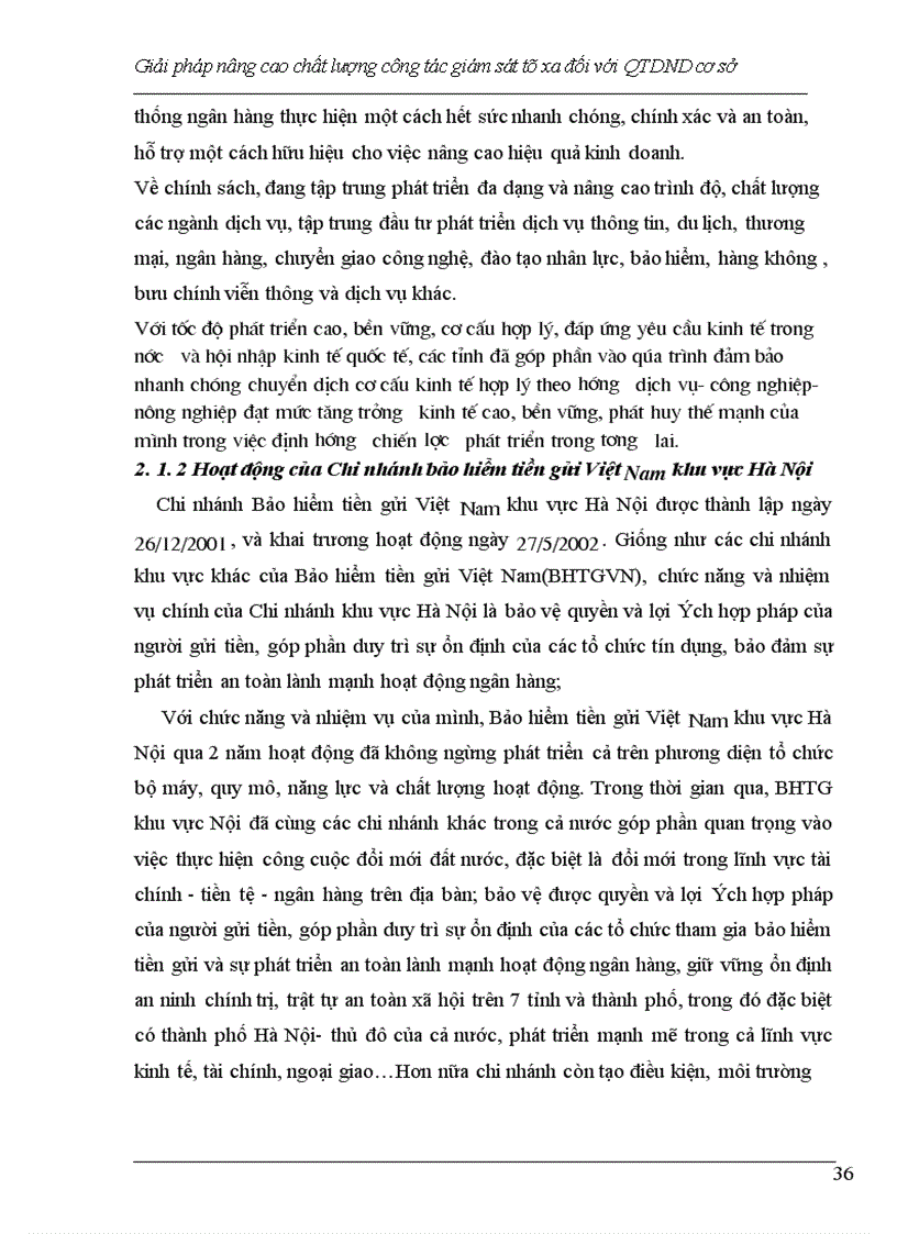 image for page Giải pháp nâng cao chất lượng công tác giám sát từ xa đối với Qũy tín dụng nhân dân cơ sở tại Chi nhánh Bảo hiểm tiền gửi khu vực Hà Nội