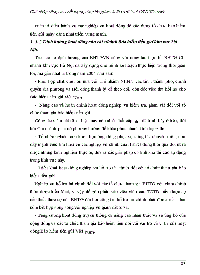 image for page Giải pháp nâng cao chất lượng công tác giám sát từ xa đối với Qũy tín dụng nhân dân cơ sở tại Chi nhánh Bảo hiểm tiền gửi khu vực Hà Nội