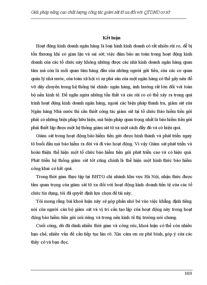 image for page Giải pháp nâng cao chất lượng công tác giám sát từ xa đối với Qũy tín dụng nhân dân cơ sở tại Chi nhánh Bảo hiểm tiền gửi khu vực Hà Nội