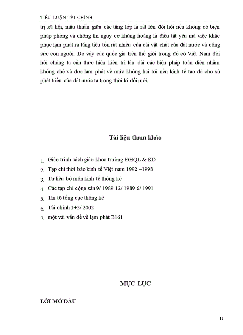image for page Lạm phát và kìm chế lạm phát ở nước ta Hà nội 6 - 2002 LờI Mở ĐầU Lạm phát và thiểu phát là bạn đồng hành của nền kinh tế thị trường