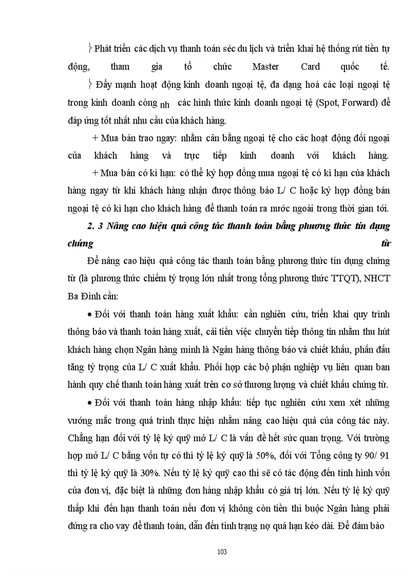 image for page Một số giải pháp nhằm hoàn thiện hoạt động Thanh Toán Quốc Tế tại NHCT Ba Đình
