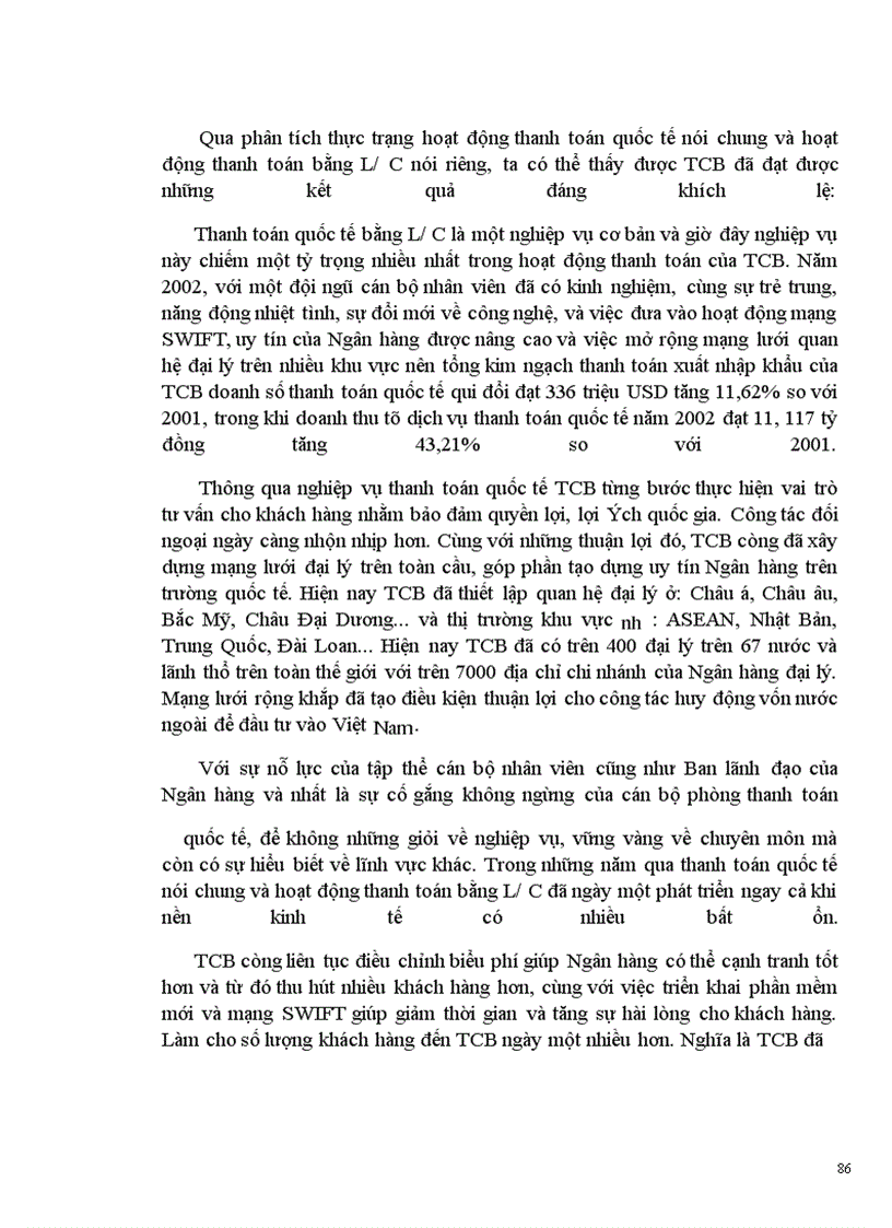 image for page Các giải pháp mở rộng hoạt động động thanh toán quốc tế theo phương thức tín dụng chứng từ tại Ngân hàng TCB