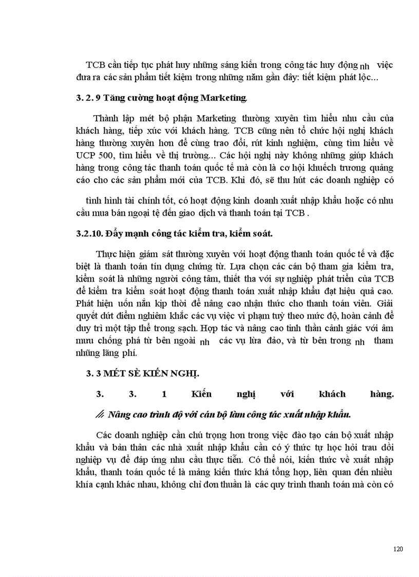 image for page Các giải pháp mở rộng hoạt động động thanh toán quốc tế theo phương thức tín dụng chứng từ tại Ngân hàng TCB