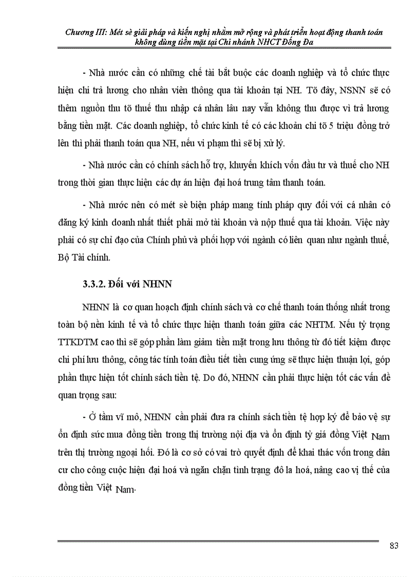image for page Một số giải pháp về mở rộng và phát triển thanh toán không dùng tiền mặt tại Chi nhánh NHCT Đống Đa