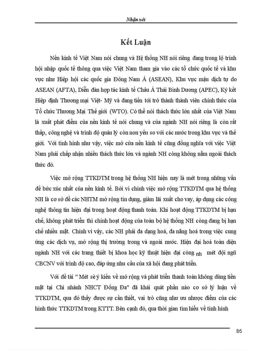 image for page Một số giải pháp về mở rộng và phát triển thanh toán không dùng tiền mặt tại Chi nhánh NHCT Đống Đa