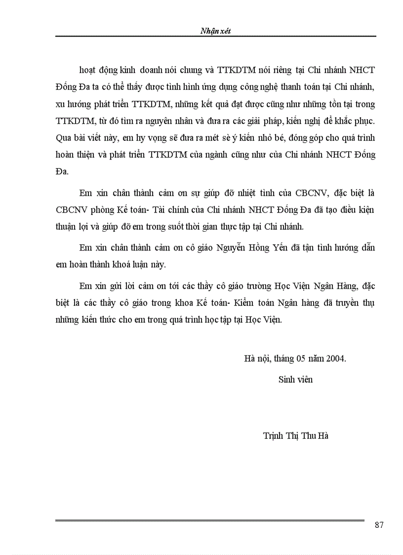 image for page Một số giải pháp về mở rộng và phát triển thanh toán không dùng tiền mặt tại Chi nhánh NHCT Đống Đa