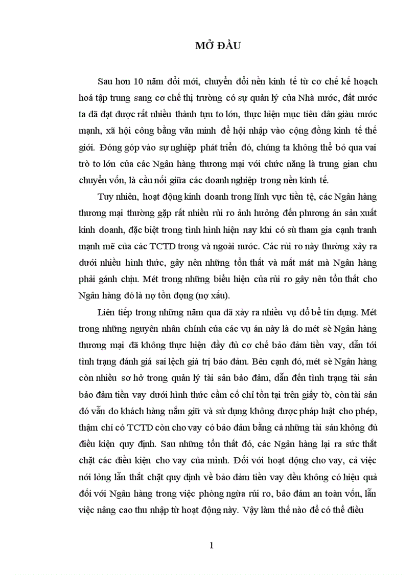 image for page Giải pháp hoàn thiện cơ chế bảo đảm tiền vay đối với Doanh nghiệp ngoài quốc doanh (Doanh nghiệp vừa và nhỏ) tại SGD I – NHCTVN