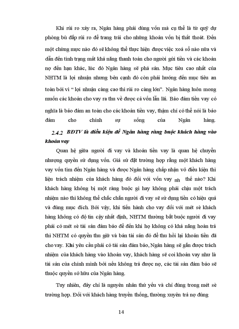 image for page Giải pháp hoàn thiện cơ chế bảo đảm tiền vay đối với Doanh nghiệp ngoài quốc doanh (Doanh nghiệp vừa và nhỏ) tại SGD I – NHCTVN