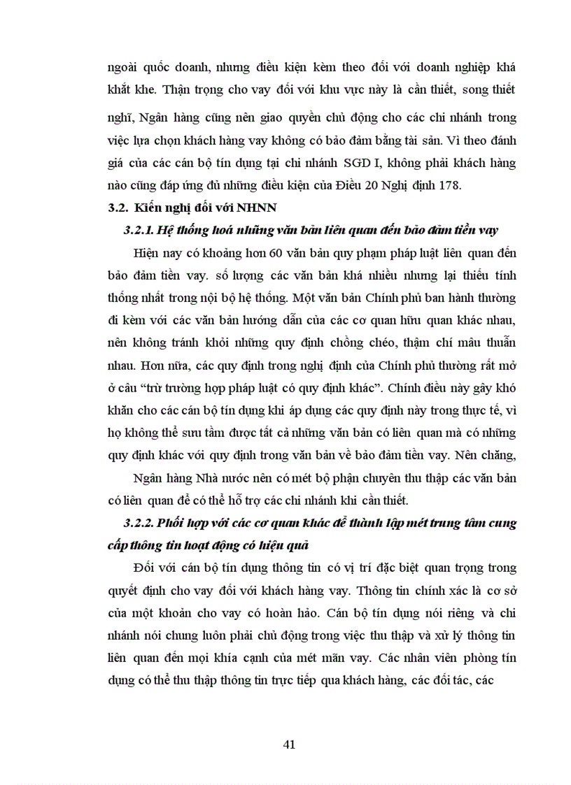 image for page Giải pháp hoàn thiện cơ chế bảo đảm tiền vay đối với Doanh nghiệp ngoài quốc doanh (Doanh nghiệp vừa và nhỏ) tại SGD I – NHCTVN