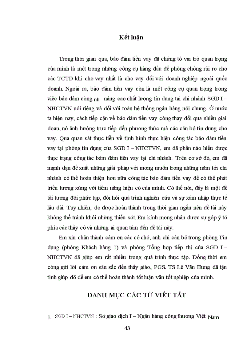 image for page Giải pháp hoàn thiện cơ chế bảo đảm tiền vay đối với Doanh nghiệp ngoài quốc doanh (Doanh nghiệp vừa và nhỏ) tại SGD I – NHCTVN