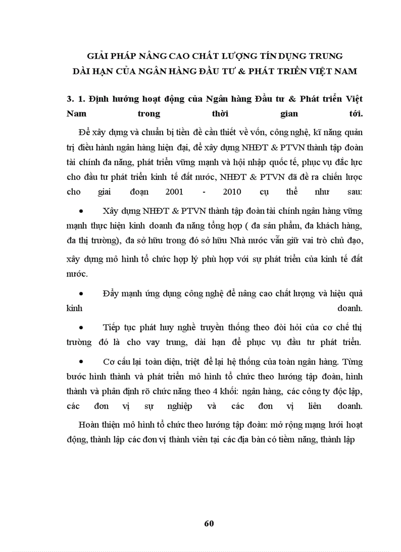 image for page Giải pháp nâng cao chất lượng tín dụng trung, dài hạn tại Ngân hàng Đầu tư & Phát triển Việt Nam