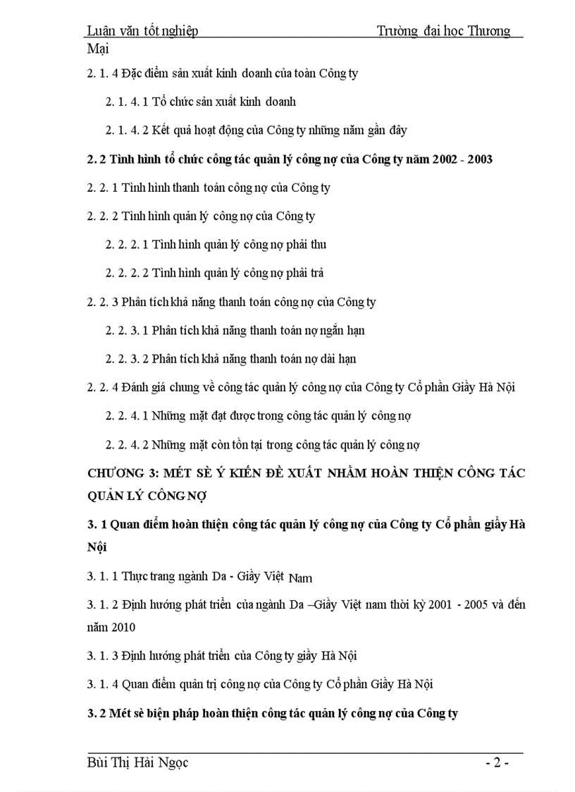 image for page Công nợ và các giải pháp quản trị công nợ tại Công ty Cổ phần Giầy Hà Nội