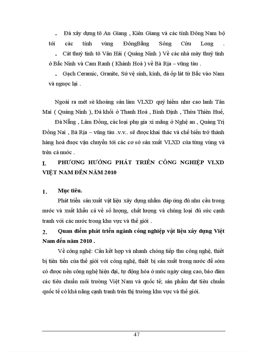 image for page Giải Pháp phát triển công nghiệp VLXD Việt Nam đến năm 2010