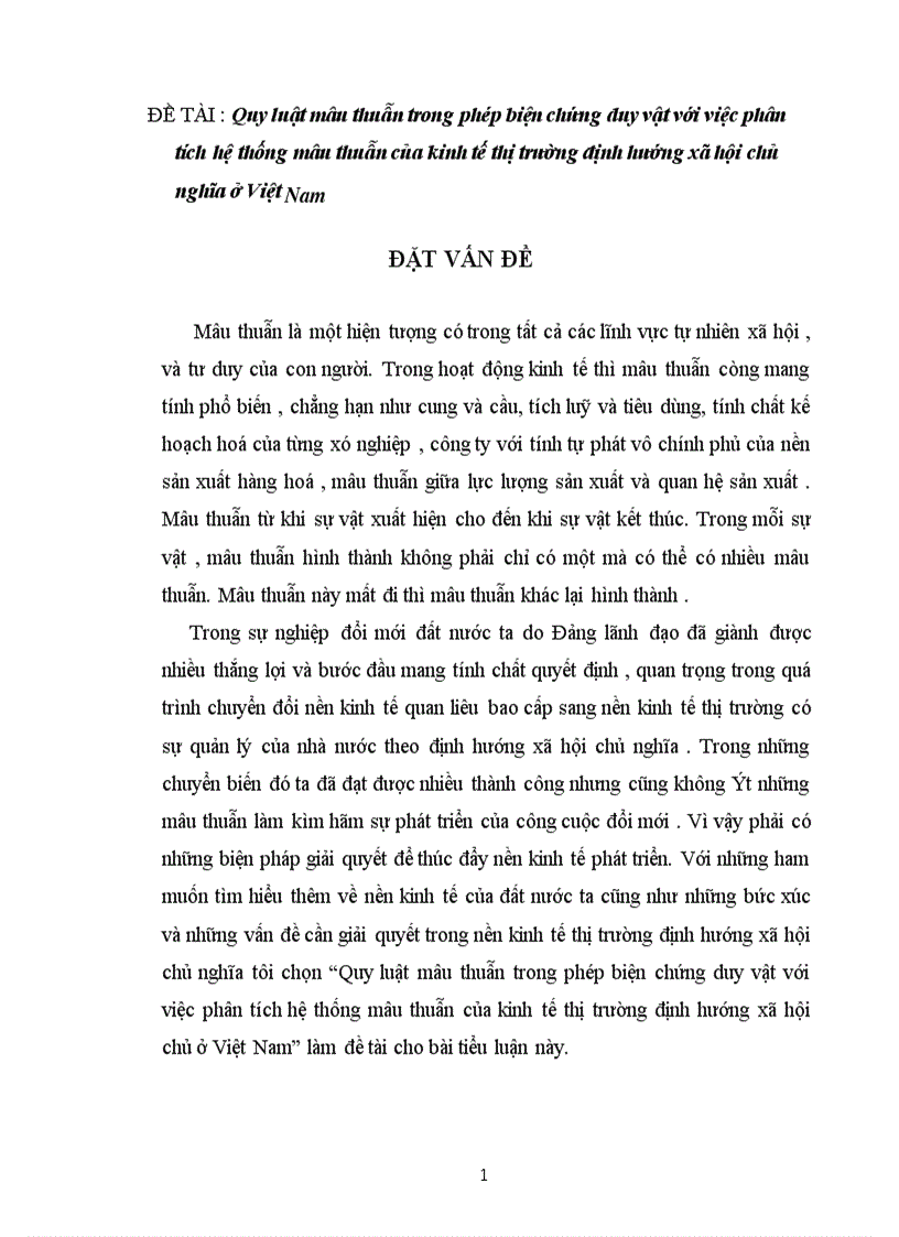 image for page Quy luật mâu thuẫn trong phép biện chứng duy vật với việc phân tích hệ thống mâu thuẫn của kinh tế thị trường định hướng xã hội chủ nghĩa ở Việt Nam