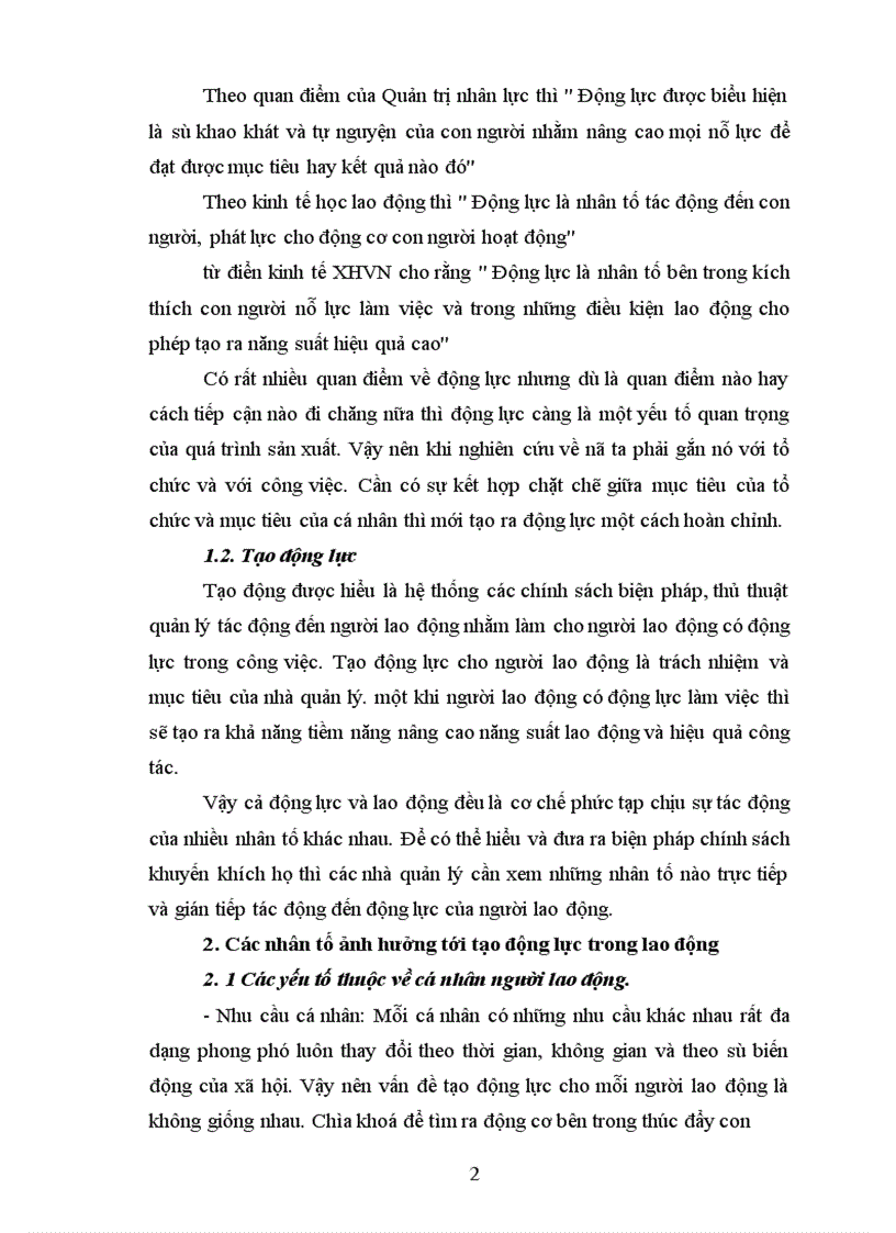 image for page Cơ sở lý luận về động lực và tạo động lực trong lao động