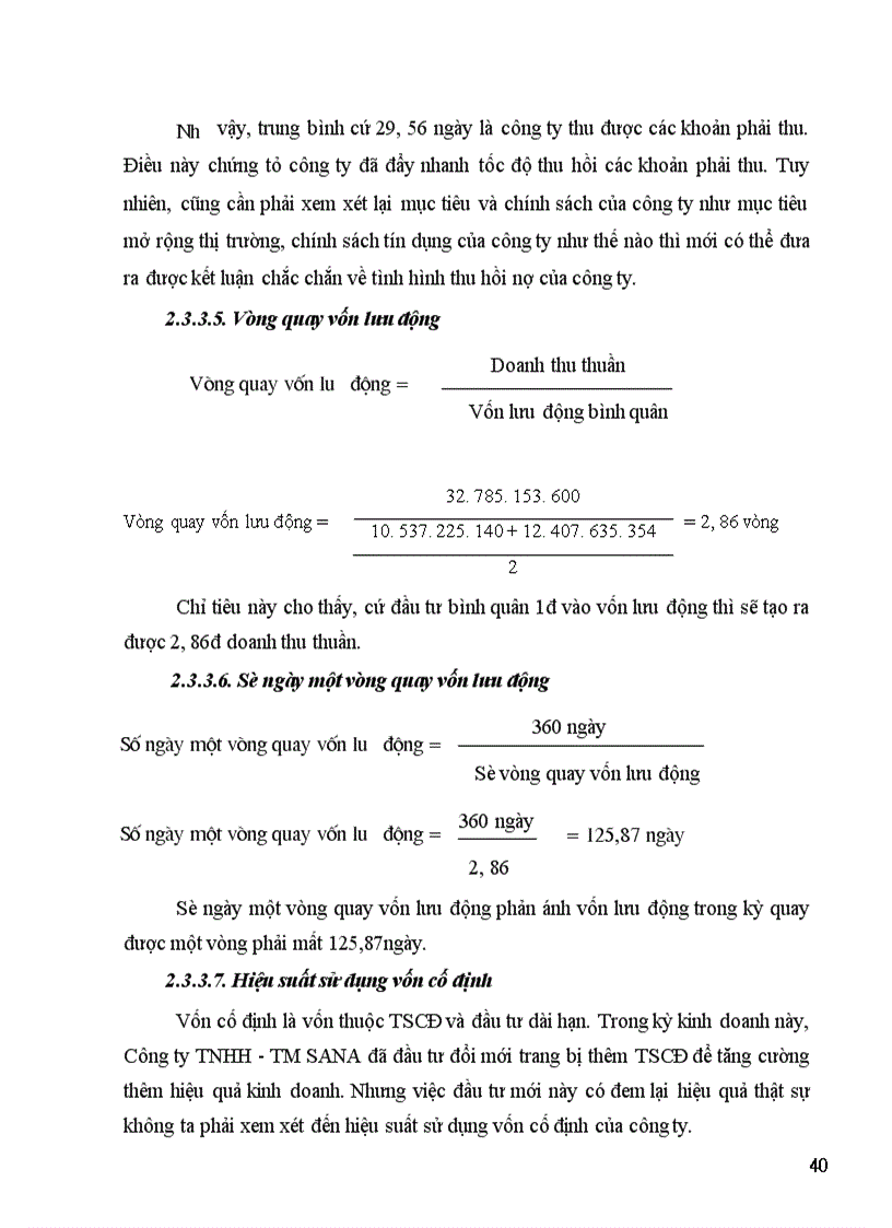 image for page Một số vấn đề phân tích hoạt động tài chính và nâng cao hiệu quả sản xuất kinh doanh ở công ty TNHH - TM SANA