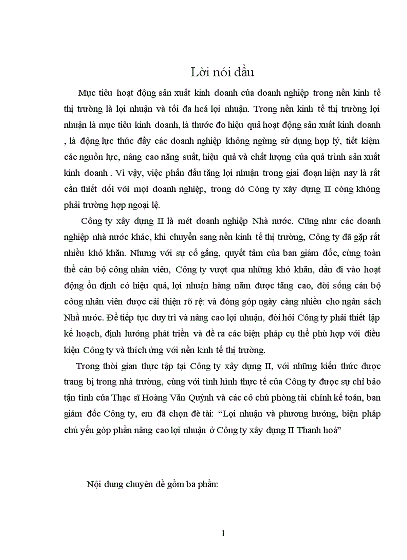 image for page Biện pháp để nâng cao lợi nhuận ở Công ty xây dựng II