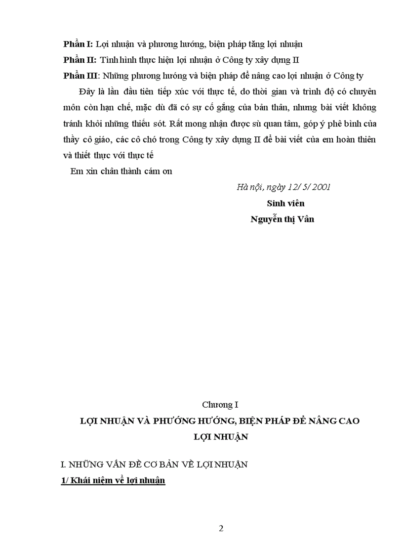 image for page Biện pháp để nâng cao lợi nhuận ở Công ty xây dựng II