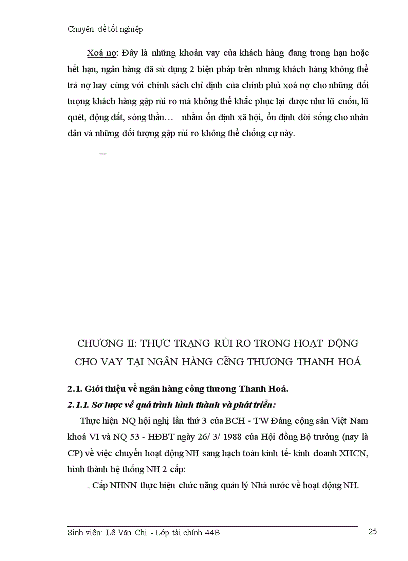 image for page Giải pháp hạn chế rủi ro trong hoạt động cho vay của Ngân hàng công thương Thanh Hoá
