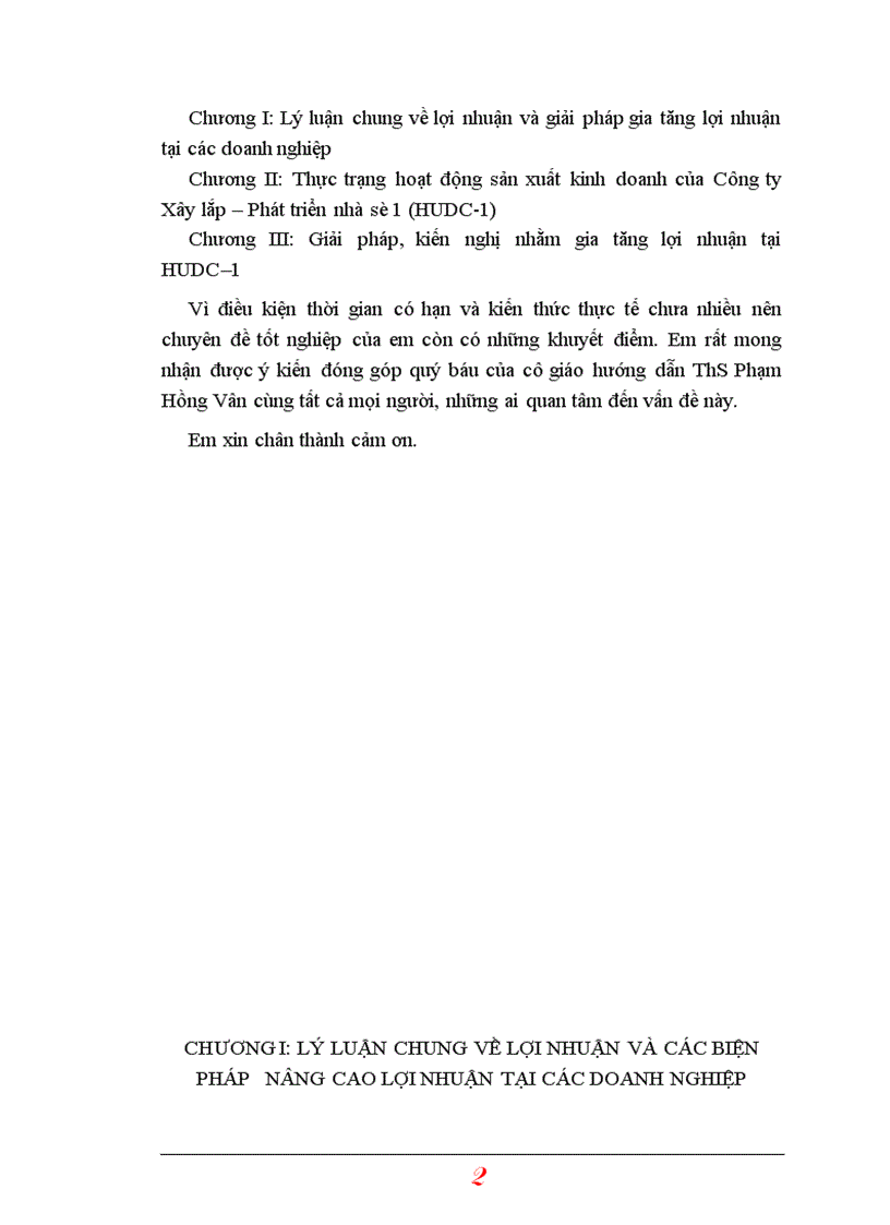 image for page Lợi nhuận và giải pháp gia tăng lợi nhuận tại Công ty Xây lắp – Phát triển nhà số 1