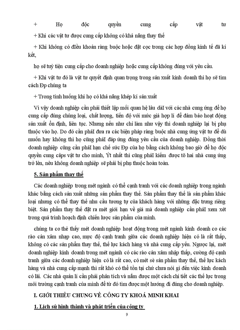 image for page Hoạch định và thực hiện chiến lược sản xuất kinh doanh của Công ty khoá Minh Khai