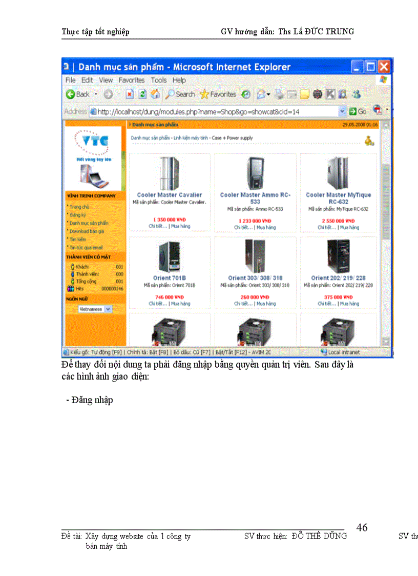image for page Xây dựng website của một công ty bán máy vi tính