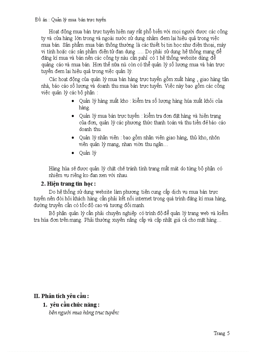 image for page Quản lý mua bán hàng trực tuyến