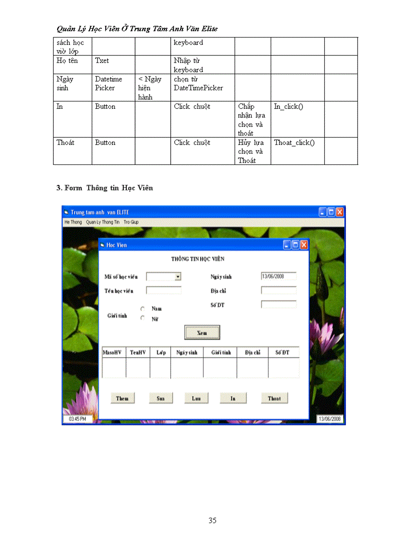 image for page Quản lý học viên của trung tâm anh văn Elite