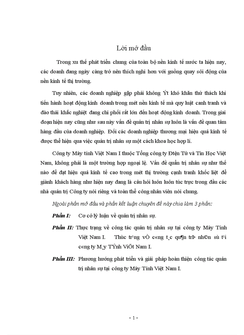 image for page Quản trị nhân sự tại Công ty Máy tính Việt Nam I thuộc Tổng công ty Đtện Tử và Tin Học Việt Nam