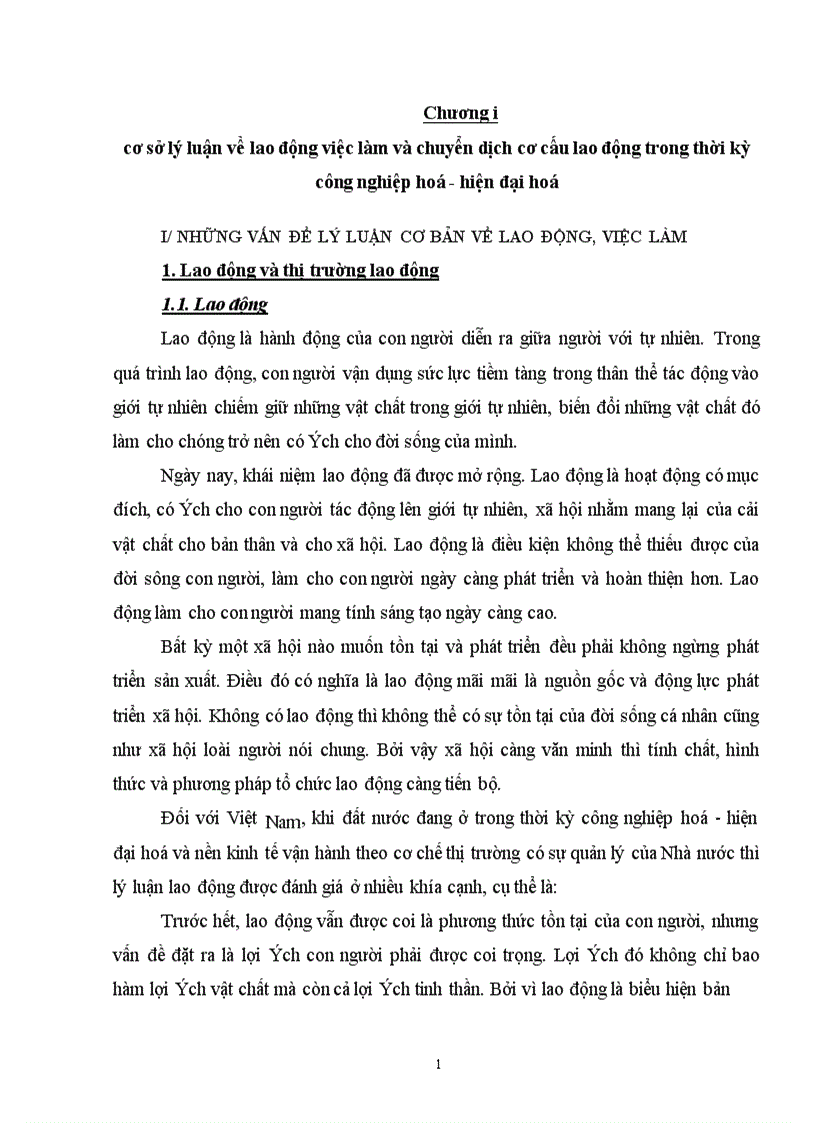 image for page Cơ sở lý luận về lao động việc làm và chuyển dịch cơ cấu lao động trong thời kỳ công nghiệp hoá - hiện đại hoá