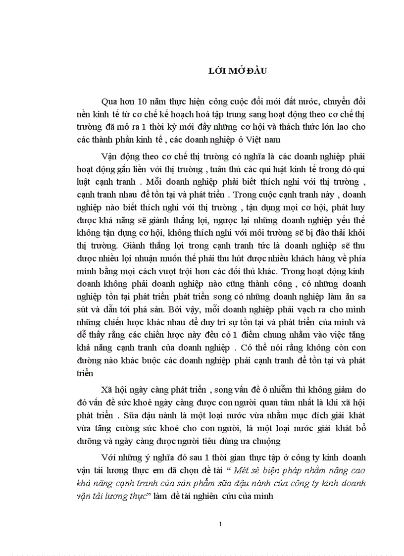image for page Một số biện pháp nhằm nâng cao khả năng cạnh tranh của sản phẩm sữa đậu nành của công ty kinh doanh vận tải lương thực