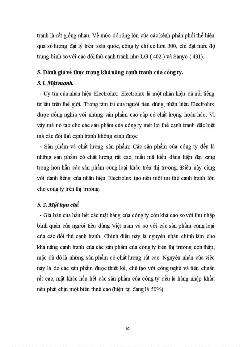image for page Một vài giải pháp nhằm nâng cao khả năng cạnh tranh của công ty Electrolux trên thị trường Việt nam
