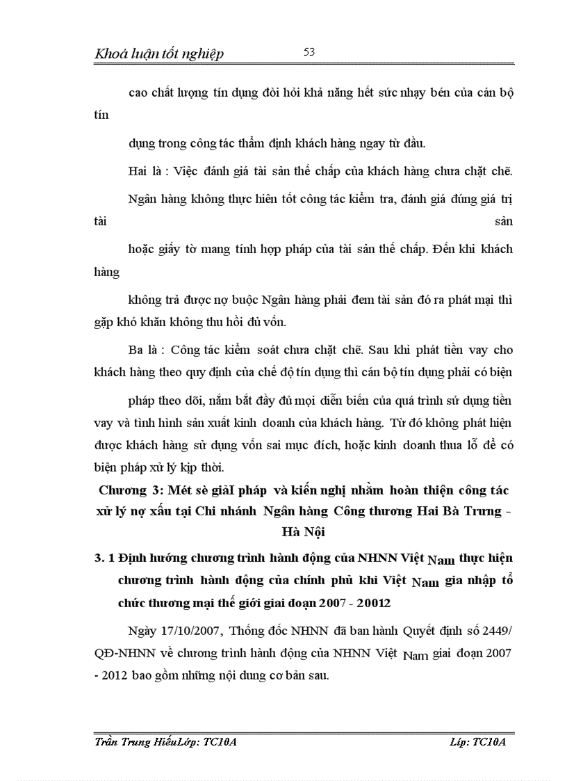 image for page Xử lý nợ xấu tại Chi nhánh Ngân hàng Công thương Hai Bà Trưng - Hà Nội. Thực trạng và giải pháp