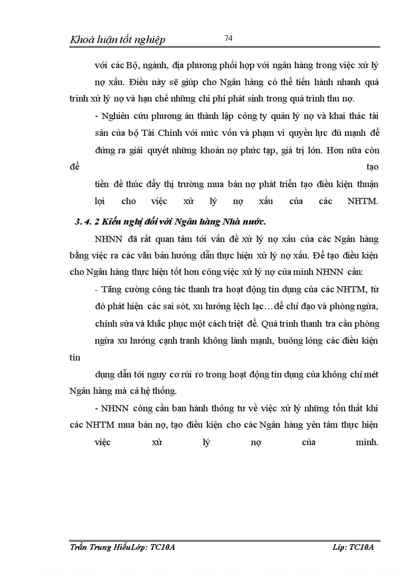 image for page Xử lý nợ xấu tại Chi nhánh Ngân hàng Công thương Hai Bà Trưng - Hà Nội. Thực trạng và giải pháp
