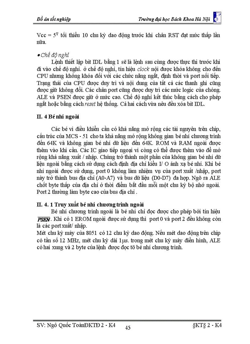 image for page Thiết kế mạch thí nghiệm dùng Vi điều khiển 80C51 phối ghép với thiết bị ngoại vi : LCD, ADC0809, RTC DS12887 và bàn phím số HEX.