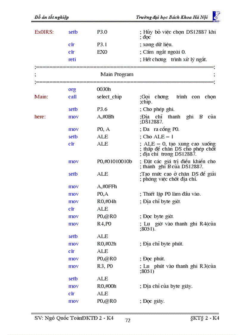 image for page Thiết kế mạch thí nghiệm dùng Vi điều khiển 80C51 phối ghép với thiết bị ngoại vi : LCD, ADC0809, RTC DS12887 và bàn phím số HEX.