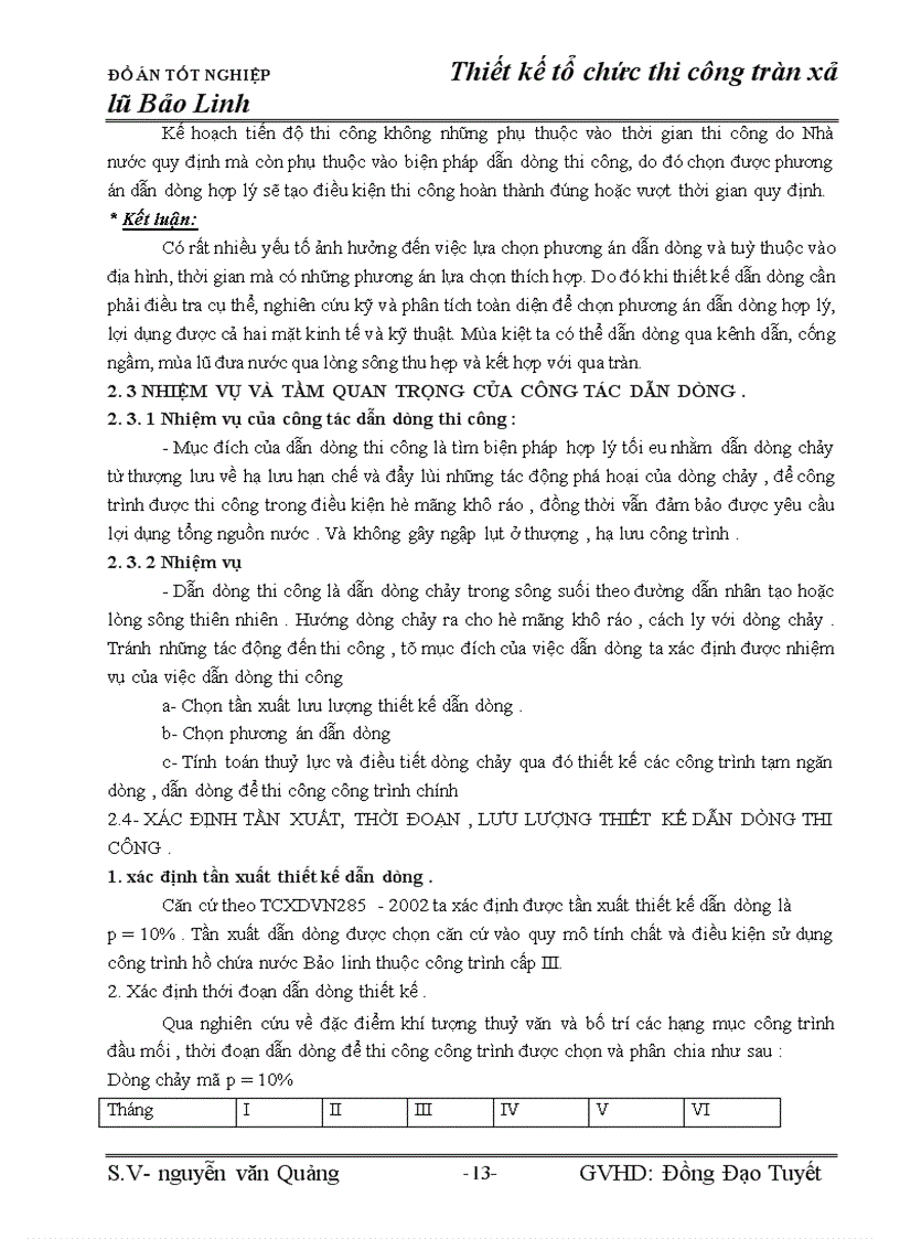 image for page Đồ án tốt nghiệp : Thiết kế tổ chức thi công tràn xả lũ Bảo Linh