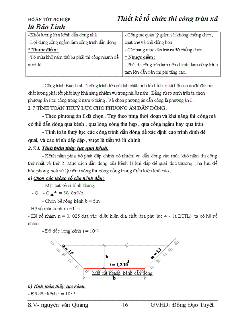 image for page Đồ án tốt nghiệp : Thiết kế tổ chức thi công tràn xả lũ Bảo Linh