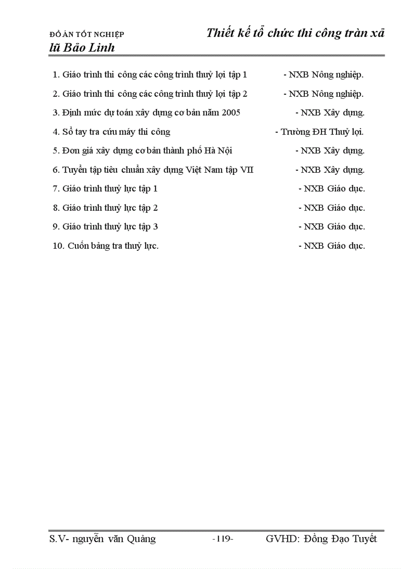 image for page Đồ án tốt nghiệp : Thiết kế tổ chức thi công tràn xả lũ Bảo Linh