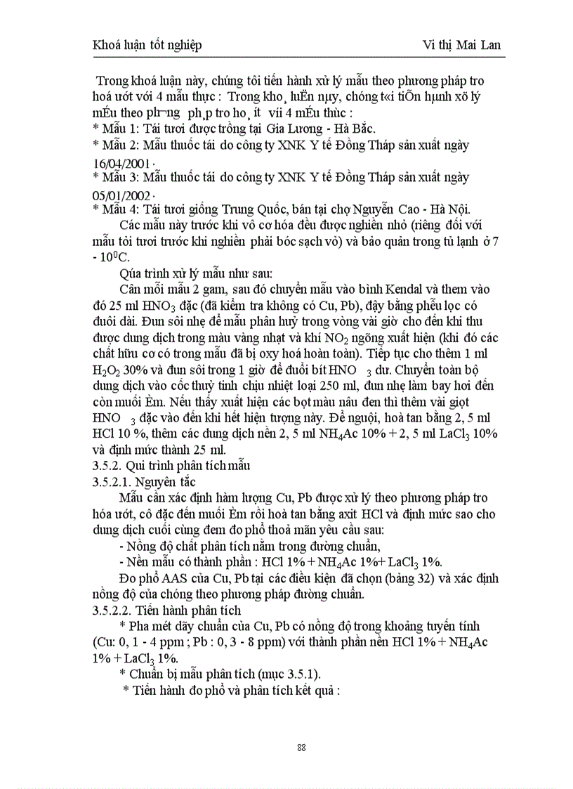 image for page Nghiên cứu ứng dụng phép đo phổ F-AAS phân tích lượng vết Cu, Pb trong tỏi tươi và các chế phẩm từ tỏi