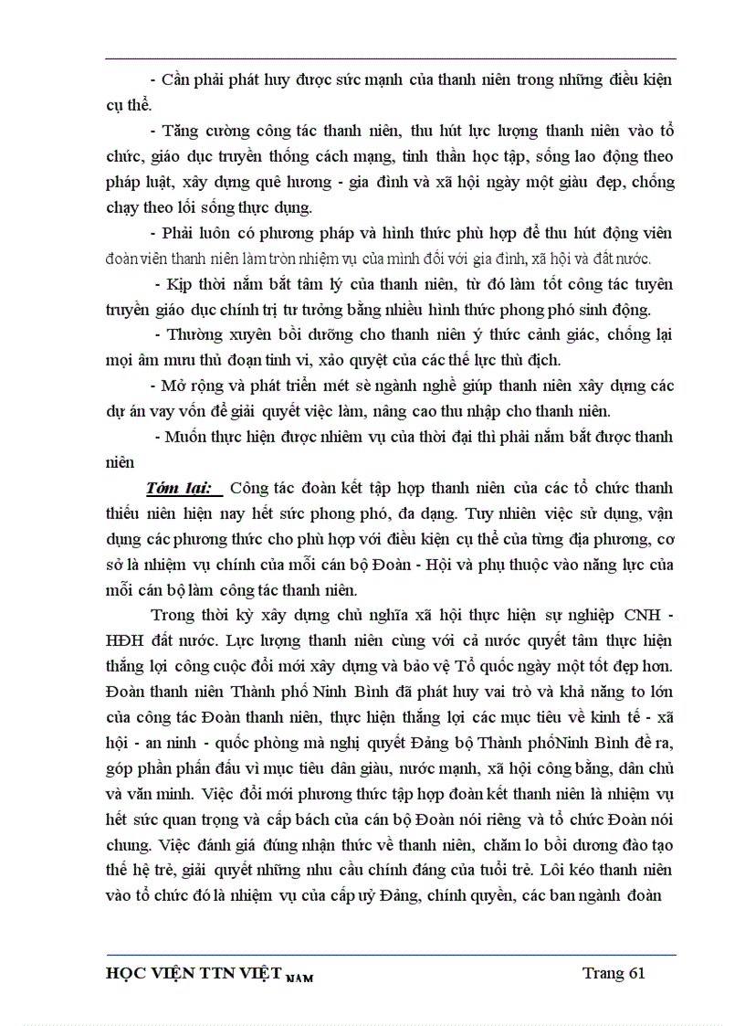 image for page Công tác đoàn kết tập hợp thanh niên trên địa bàn Thành phố Ninh Bình – Tỉnh Ninh Bình