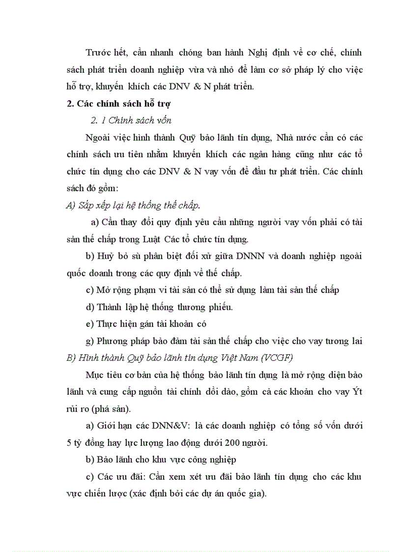 image for page Một số định hướng về chính sách nhằm phát triển DNV&N ở Việt Nam giai đoạn 2001- 2010