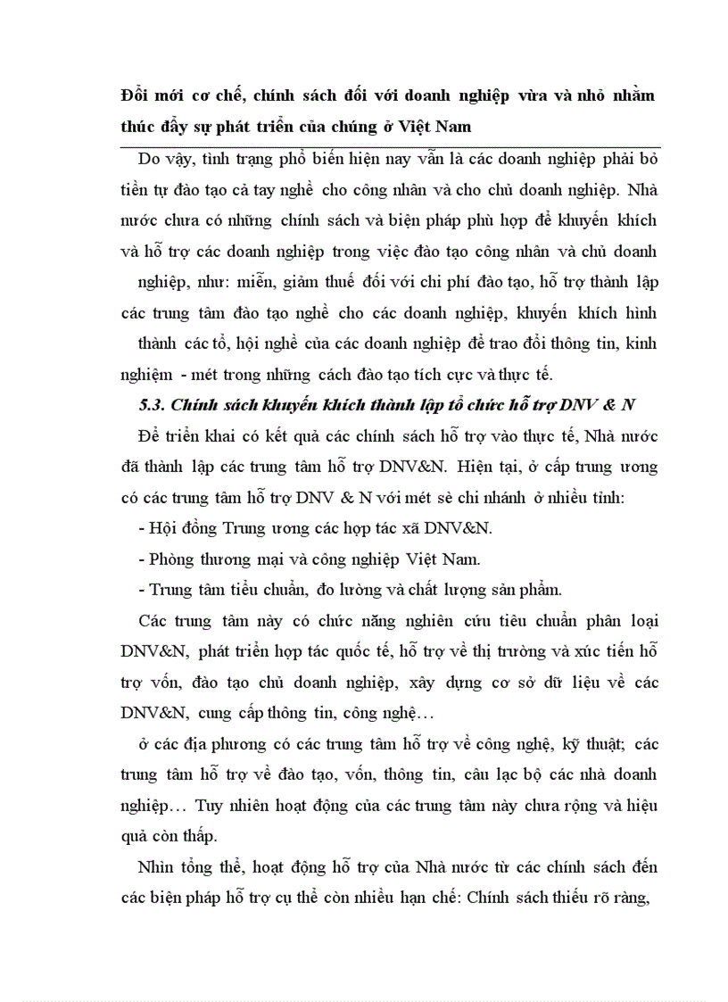 image for page Một số định hướng về chính sách nhằm phát triển DNV&N ở Việt Nam giai đoạn 2001- 2010