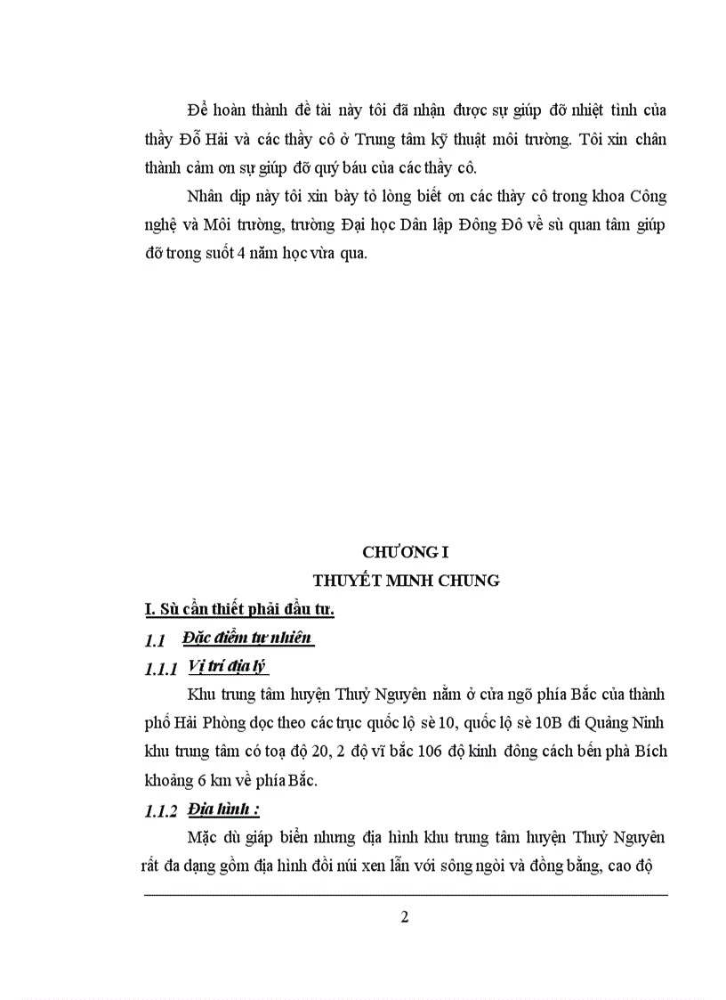 image for page Đầu tư xây dựng công trình cấp thoát nước ở thị trấn Núi Đèo, huyện Thuỷ Nguyện, Hải Phòng