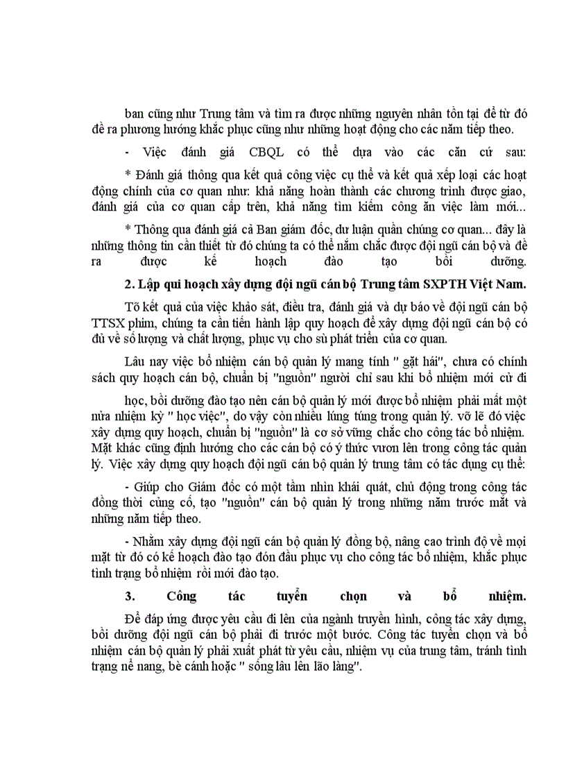 image for page Tư tưởng Hồ Chí Minh về đào tạo huấn luyện đội ngũ cán bộ, sự vận dụng trong việc xây dựng đội ngũ cán bộ ở Trung tâm sản xuất phim THVN