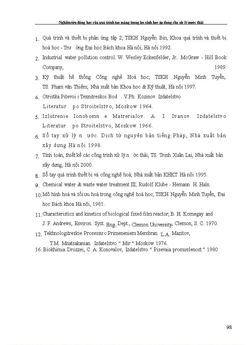 image for page Xử lý nước thải bằng phương pháp lọc sinh học - hoá học